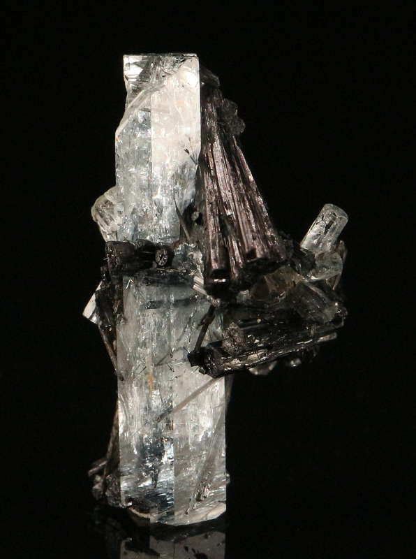 Schorl on Aquamarine, Erongo Mnt Region, Namibia