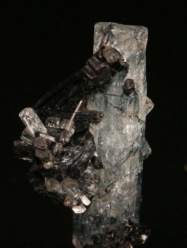 Schorl on Aquamarine, Erongo Mnt Region, Namibia