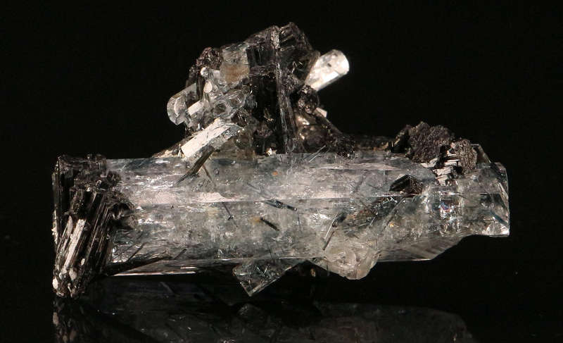 Schorl on Aquamarine, Erongo Mnt Region, Namibia