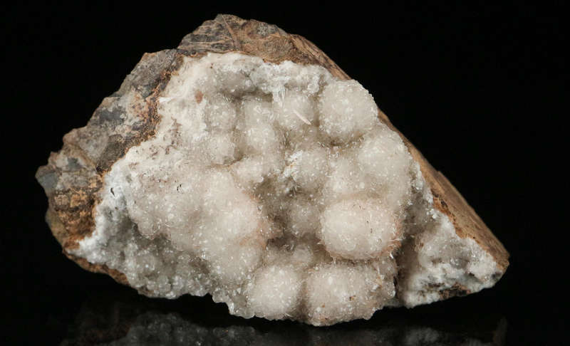 Inesite, Calcite on Matrix,"N'Chwaning II Mine, Kalahari Manganese Field, Northern Cape, South Afric