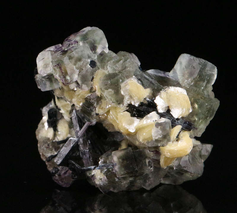 Muscovite, Fluorite & Schorl Cluster, Erongo Mnt Region, Namibia