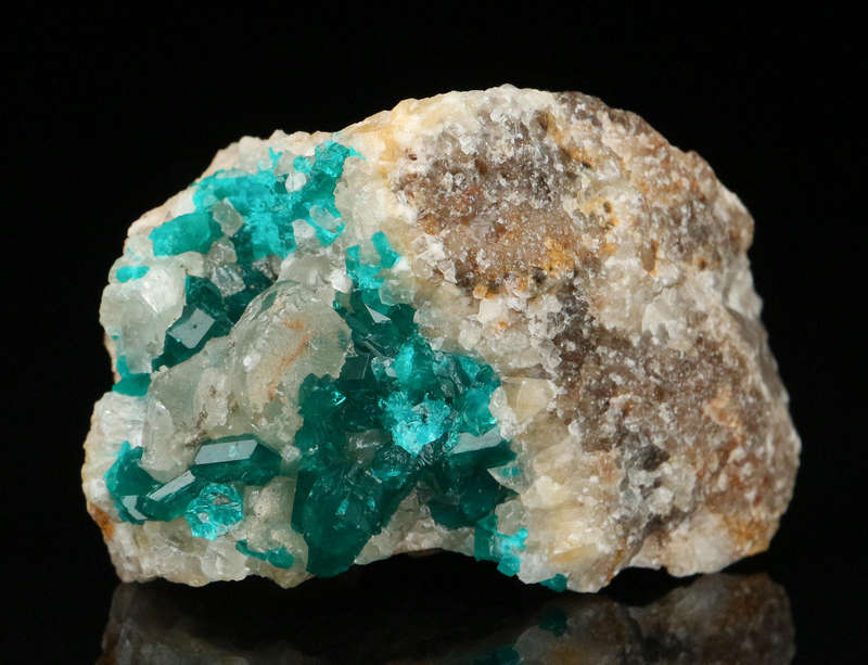 Dioptase on Matrix, Kaokoveld Region, Namibia