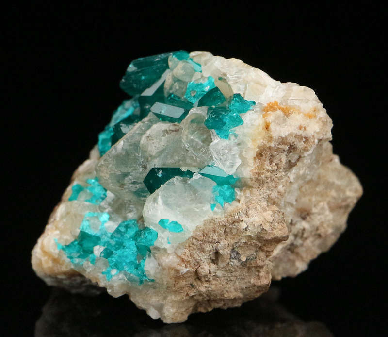 Dioptase on Matrix, Kaokoveld Region, Namibia