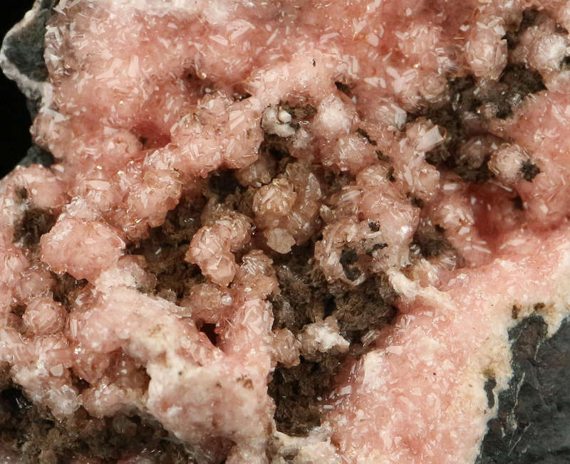 Rhodochrosite on Matrix,"N'Chwaning II Mine, Kalahari Manganese Field, Northern Cape, South Africa "