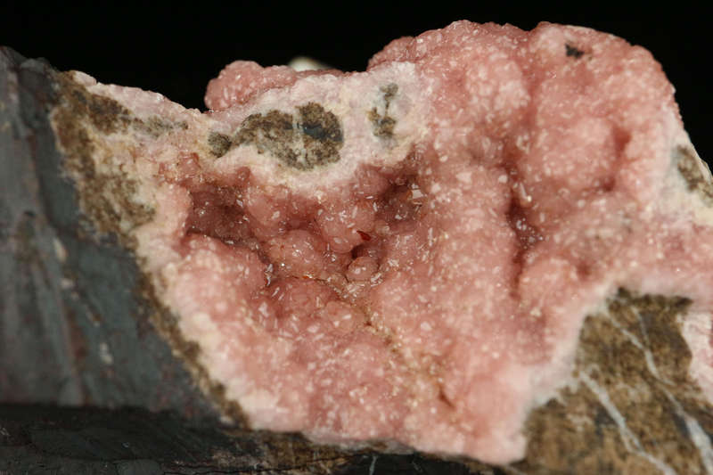 Rhodochrosite on Matrix,"N'Chwaning II Mine, Kalahari Manganese Field, Northern Cape, South Africa "