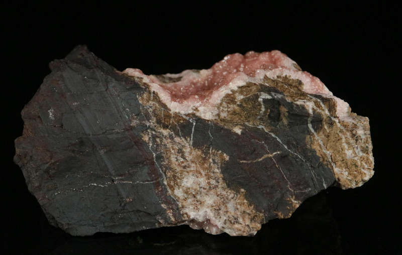 Rhodochrosite on Matrix,"N'Chwaning II Mine, Kalahari Manganese Field, Northern Cape, South Africa "