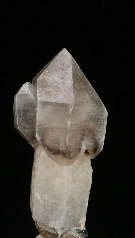 Schorl on Smoky Quartz Scepter, Erongo Mnt Region, Namibia