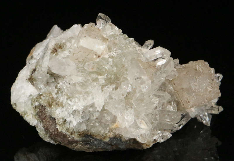 Calcite on Quartz on Matrix, Gobobosebberge Mnt, Namibia