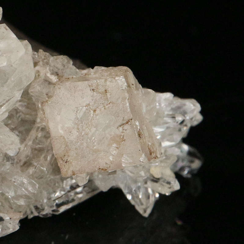 Calcite on Quartz on Matrix, Gobobosebberge Mnt, Namibia