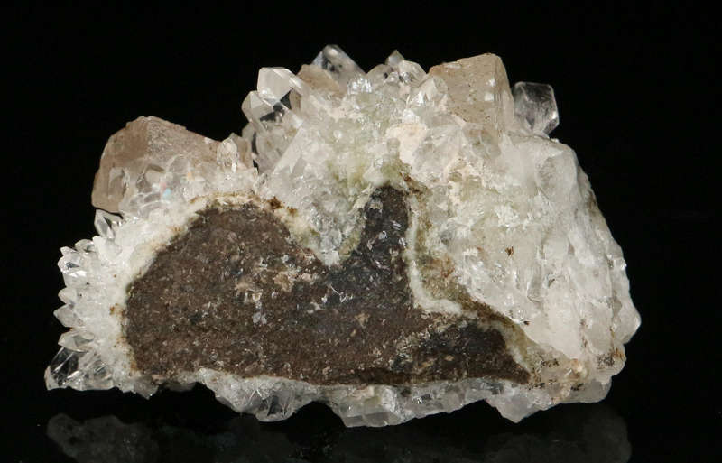 Calcite on Quartz on Matrix, Gobobosebberge Mnt, Namibia