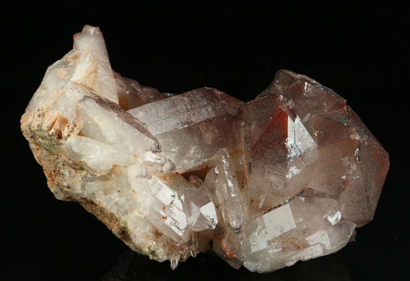 Red & Black Hematite incl Quartz Cluster, Orange River Area, Northern Cape, South Africa