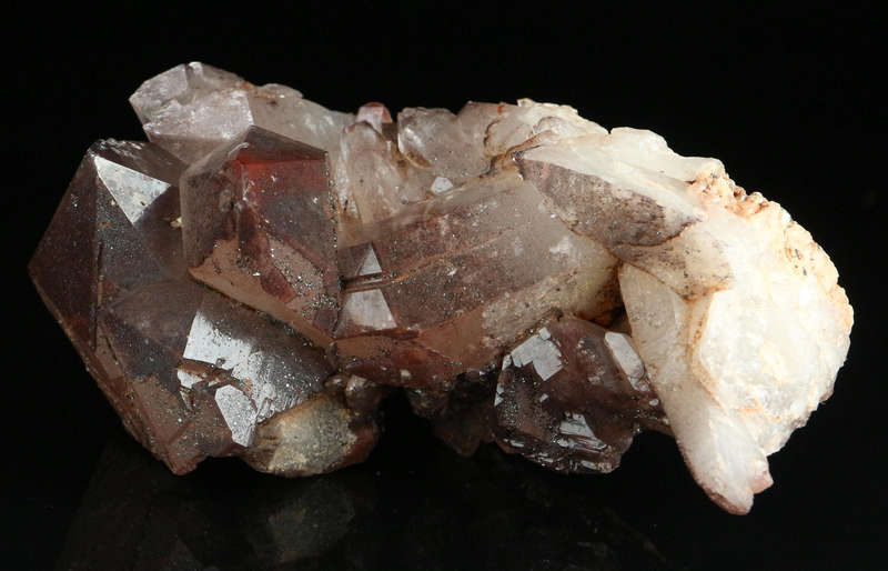 Red & Black Hematite incl Quartz Cluster, Orange River Area, Northern Cape, South Africa