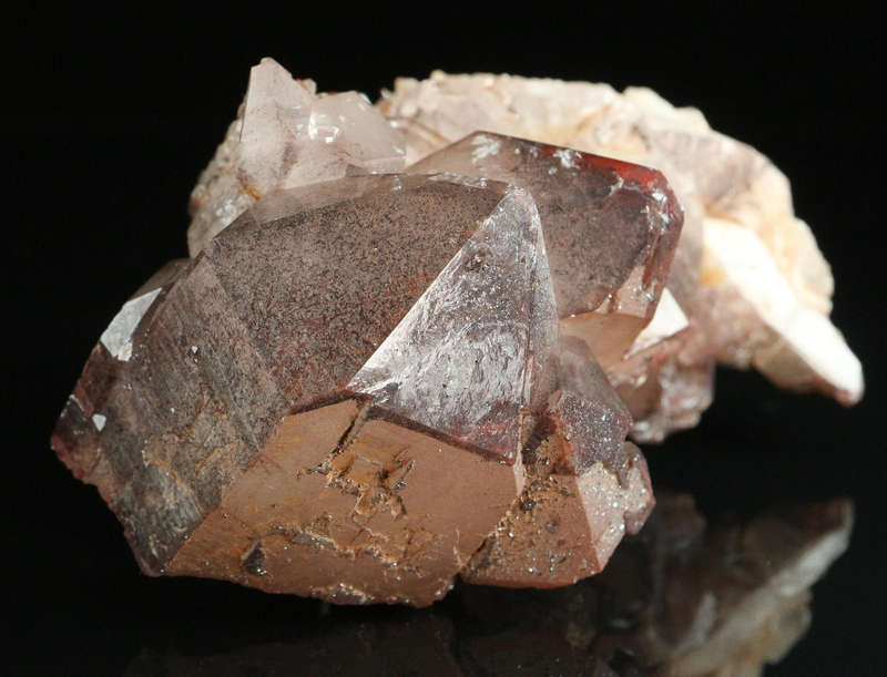 Red & Black Hematite incl Quartz Cluster, Orange River Area, Northern Cape, South Africa