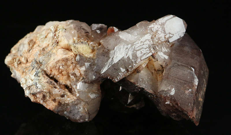 Red & Black Hematite incl Quartz Cluster, Orange River Area, Northern Cape, South Africa