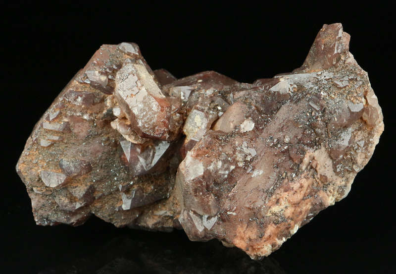Red & Black Hematite incl Quartz Cluster, Orange River Area, Northern Cape, South Africa