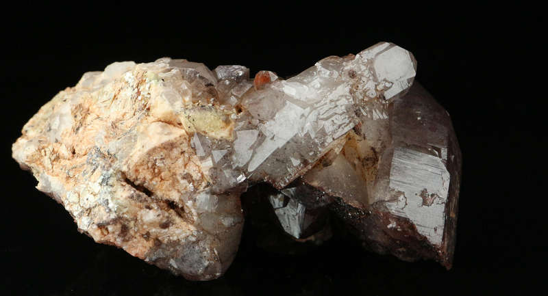 Red & Black Hematite incl Quartz Cluster, Orange River Area, Northern Cape, South Africa