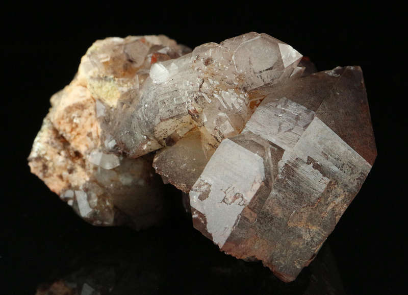 Red & Black Hematite incl Quartz Cluster, Orange River Area, Northern Cape, South Africa