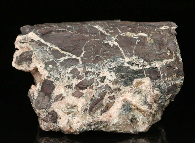 Baryte on Rhodochrosite,"N'Chwaning II Mine, Kalahari Manganese Field, Northern Cape, South Africa "