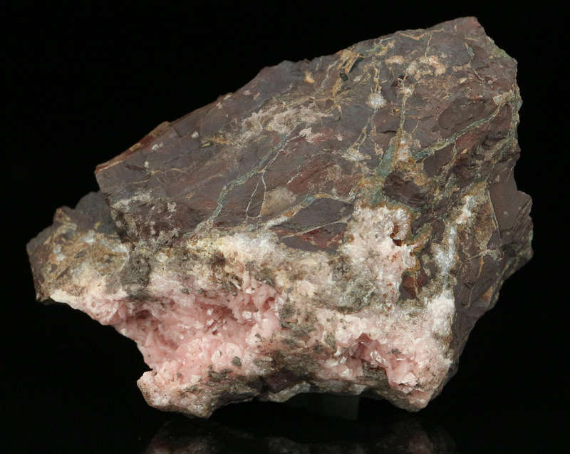 Rhodochrosite on Matrix,"N'Chwaning II Mine, Kalahari Manganese Field, Northern Cape, South Africa "