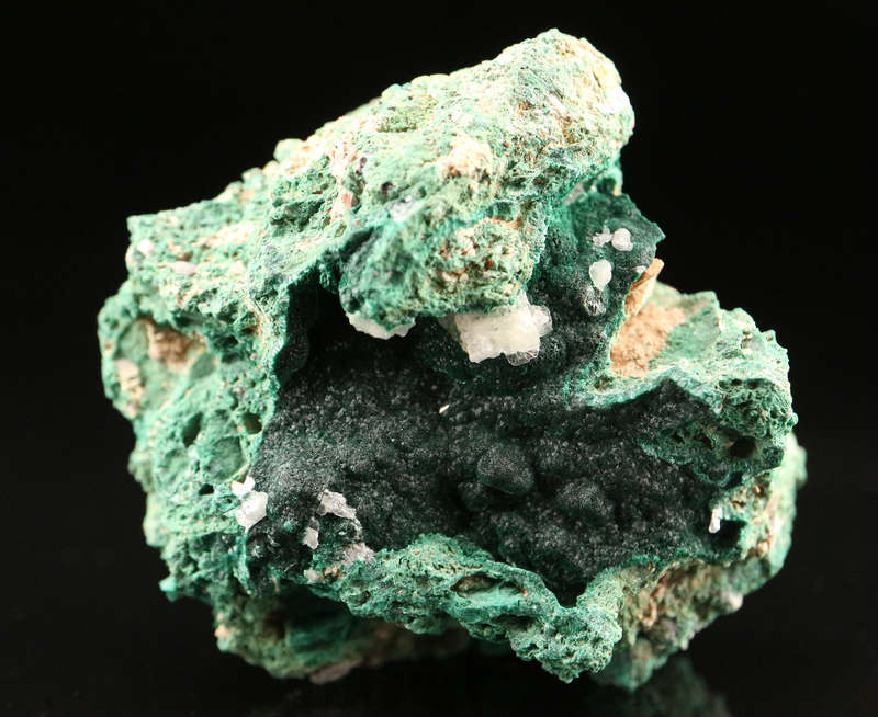 Cerussite on Malachite, Kimbedi, Mindouli, Brazzaville, Congo