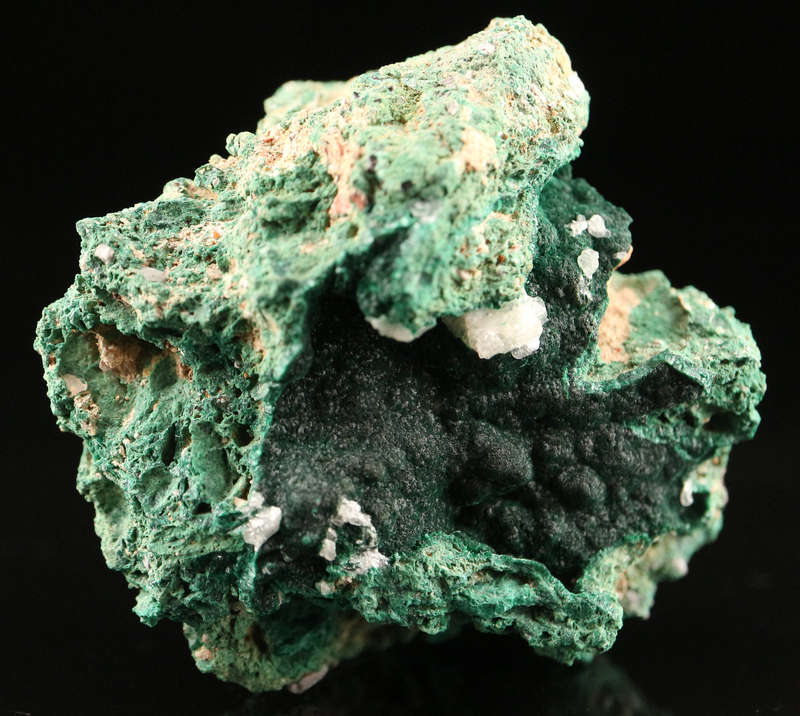 Cerussite on Malachite, Kimbedi, Mindouli, Brazzaville, Congo
