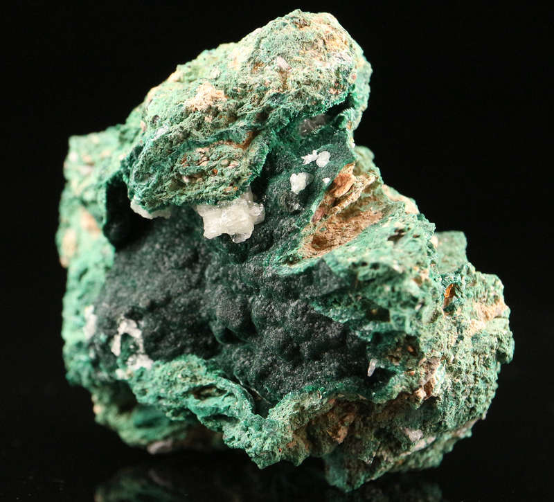 Cerussite on Malachite, Kimbedi, Mindouli, Brazzaville, Congo