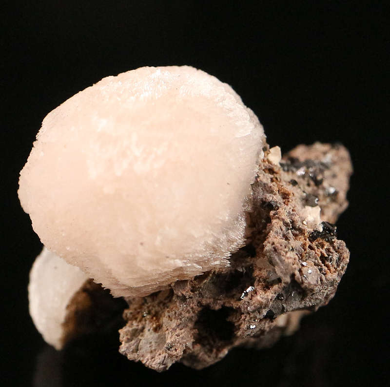 Calcite, Hausmannite on Matrix, N'Chwaning II, Northern Cape, South Africa