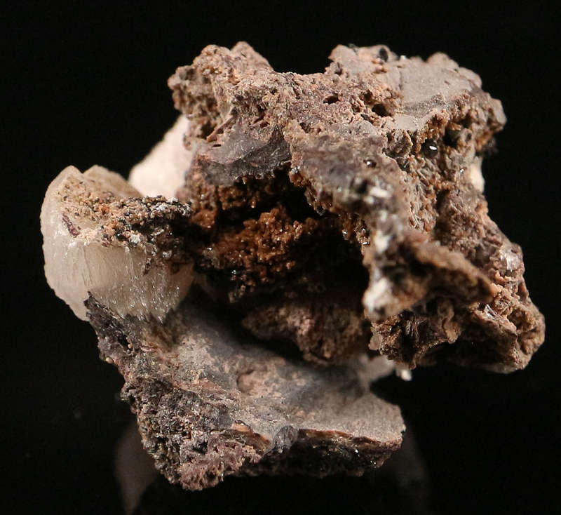 Calcite, Hausmannite on Matrix, N'Chwaning II, Northern Cape, South Africa