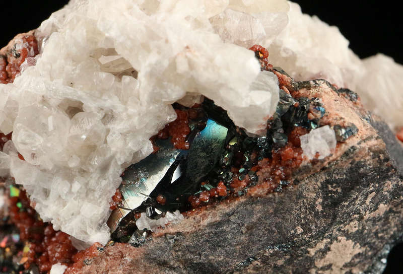 Calcite, Hematite & Andradite,"N'Chwaning II Mine, Kalahari Manganese Field, Northern Cape, South Af