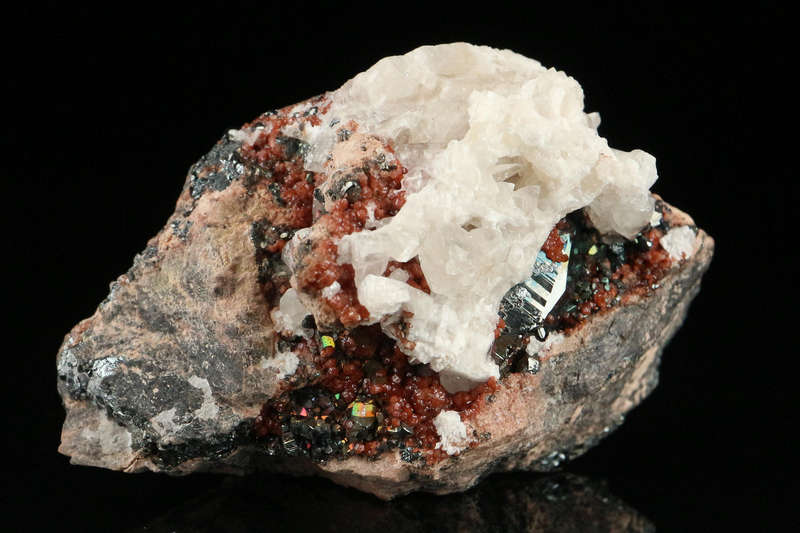 Calcite, Hematite & Andradite,"N'Chwaning II Mine, Kalahari Manganese Field, Northern Cape, South Af