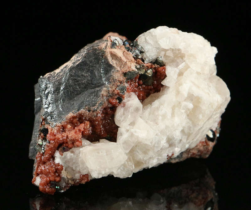 Calcite, Hematite & Andradite,"N'Chwaning II Mine, Kalahari Manganese Field, Northern Cape, South Af