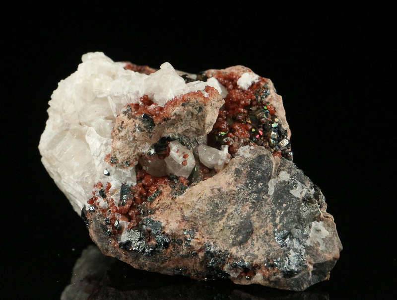 Calcite, Hematite & Andradite,"N'Chwaning II Mine, Kalahari Manganese Field, Northern Cape, South Af
