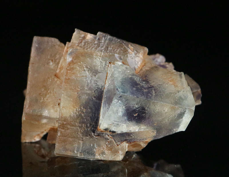 Zoned Fluorite Thumbnail, Okorusu Mine, Otjiwarongo, Otjozondjupa Region, Namibia