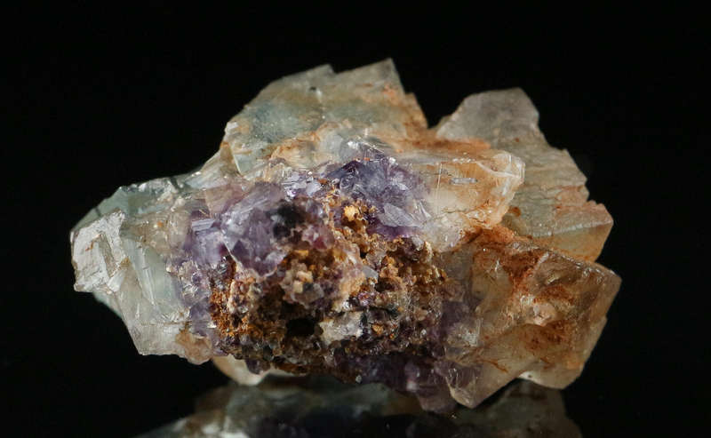 Zoned Fluorite Thumbnail, Okorusu Mine, Otjiwarongo, Otjozondjupa Region, Namibia