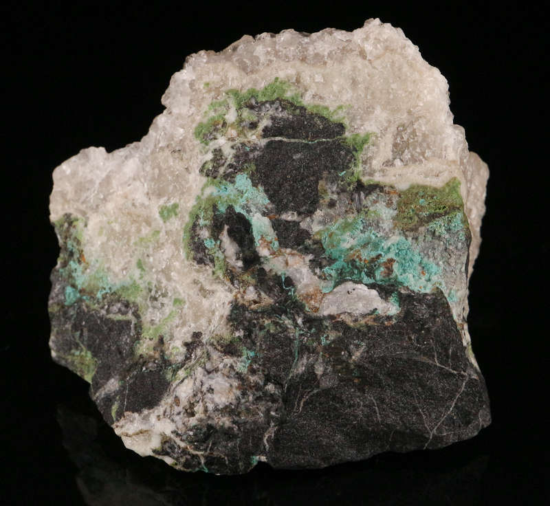 Calcite on Duftite, Tsumeb Mine, Namibia