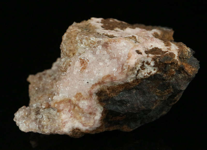 Quartz on,Rhodochrosite"N'Chwaning II Mine, Kalahari Manganese Field, Northern Cape, South Africa "