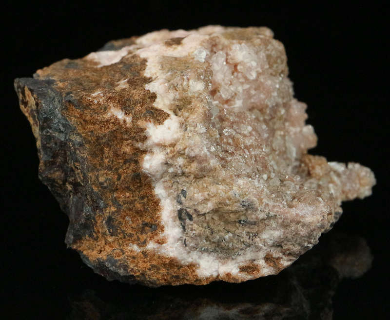 Quartz on,Rhodochrosite"N'Chwaning II Mine, Kalahari Manganese Field, Northern Cape, South Africa "
