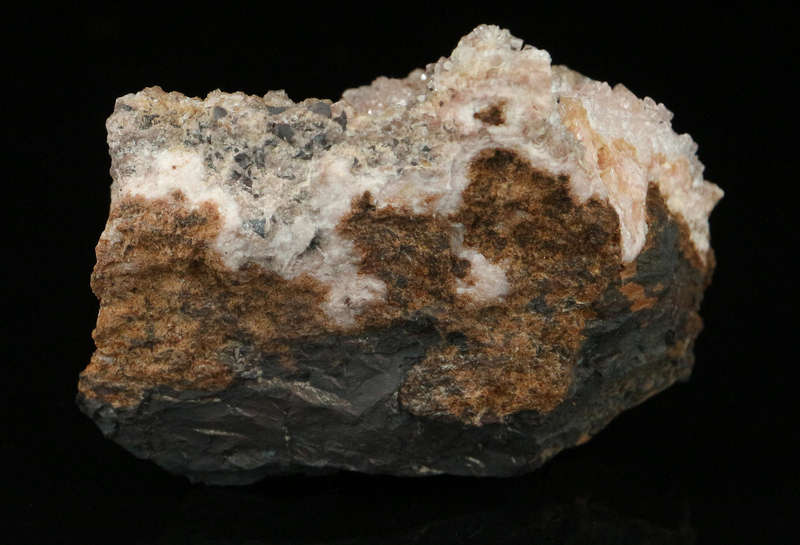 Quartz on,Rhodochrosite"N'Chwaning II Mine, Kalahari Manganese Field, Northern Cape, South Africa "