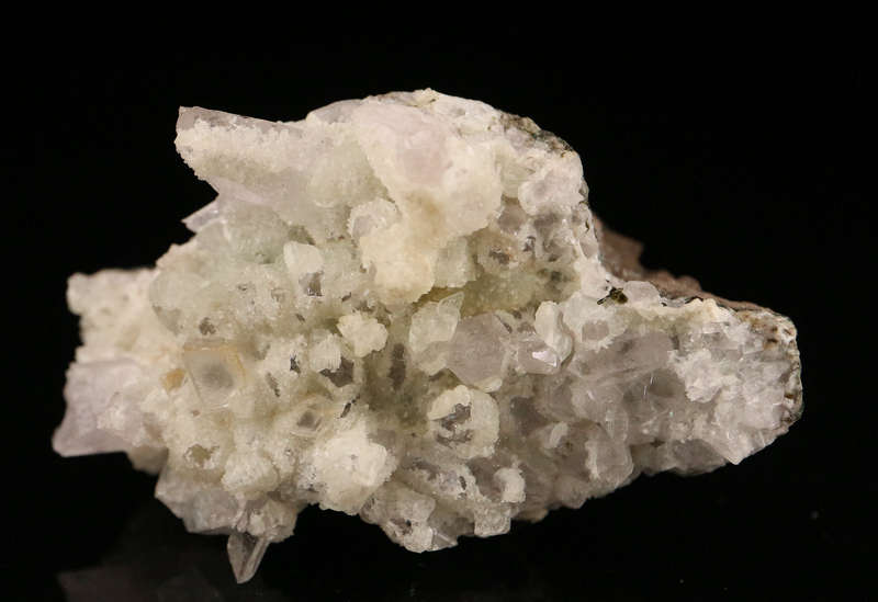 Prehnite, Calcite on Quartz, Gobobosebberge Mnt, Namibia