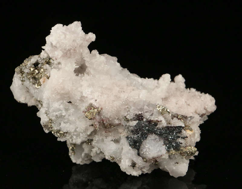 Pyrite & Baryte with Calcite,"N'Chwaning II Mine, Kalahari Manganese Field, Northern Cape, South Afr