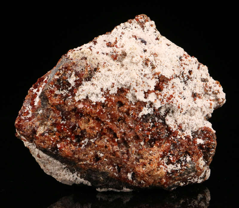 Baryte on Andradite Garnets on Host Matrix, N'Chwaning II, Northern Cape, South Africa