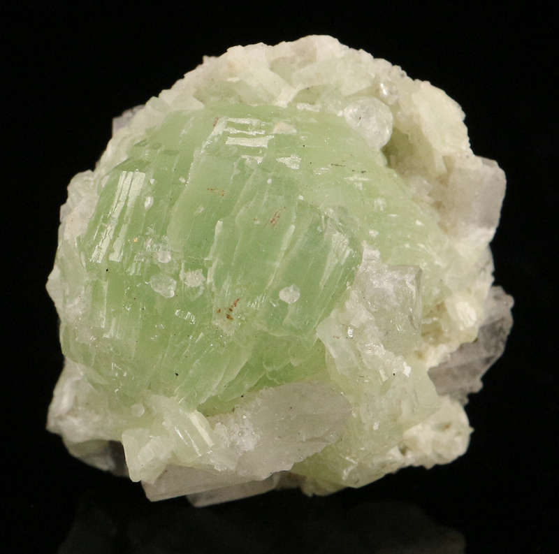 Quartz on Prehnite, Gobobosebberge Mnt, Namibia