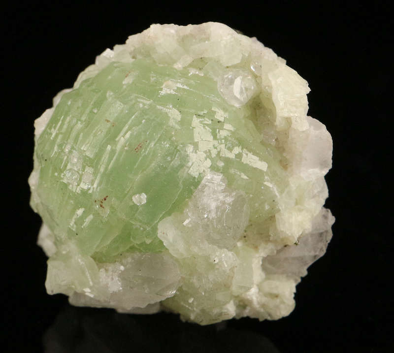 Quartz on Prehnite, Gobobosebberge Mnt, Namibia
