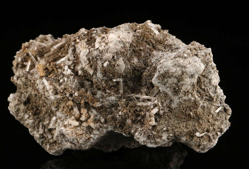 Baryte on Malachite, Shinkolobwe Gypsum on Matrix, Rosh Pinah Mine, Namibia, Katanga, DR Congo