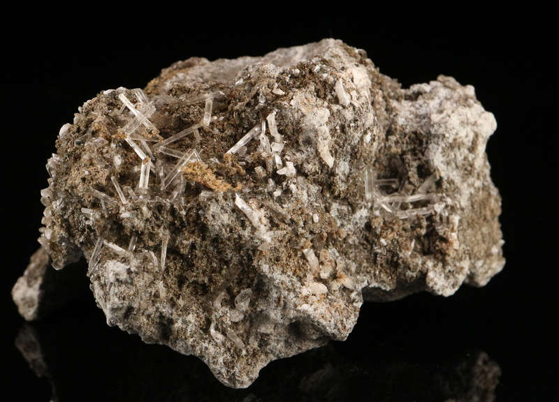Baryte on Malachite, Shinkolobwe Gypsum on Matrix, Rosh Pinah Mine, Namibia, Katanga, DR Congo