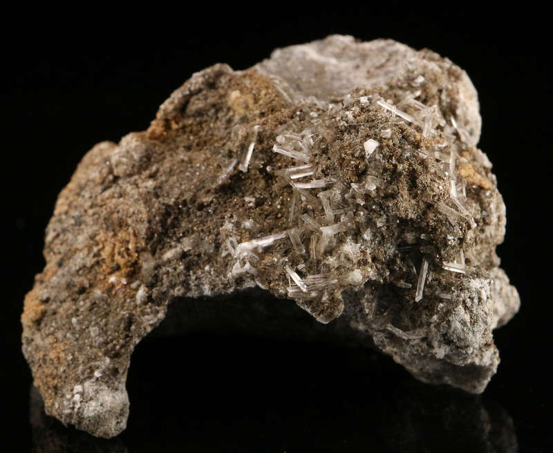 Baryte on Malachite, Shinkolobwe Gypsum on Matrix, Rosh Pinah Mine, Namibia, Katanga, DR Congo