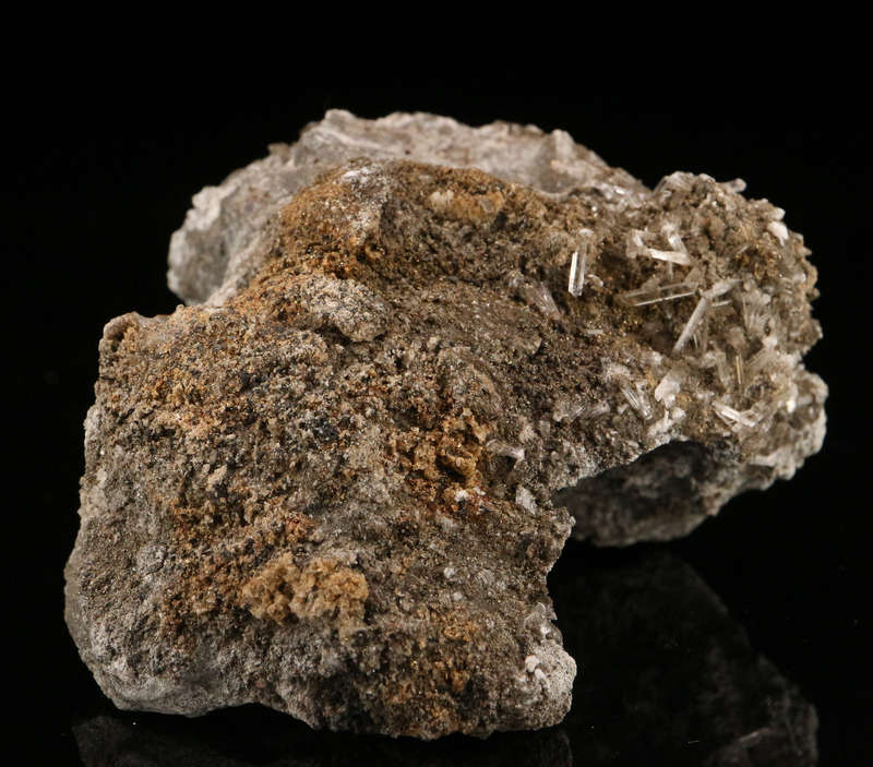 Baryte on Malachite, Shinkolobwe Gypsum on Matrix, Rosh Pinah Mine, Namibia, Katanga, DR Congo