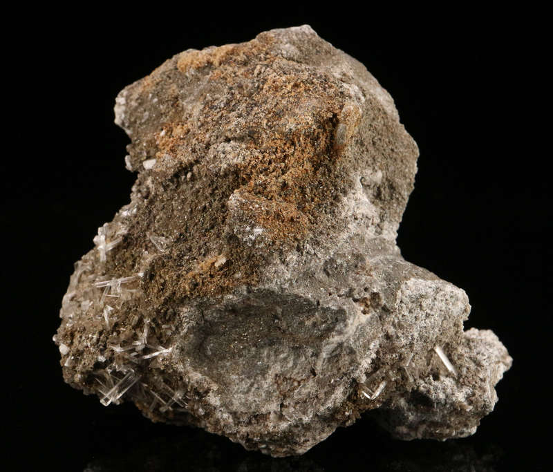 Baryte on Malachite, Shinkolobwe Gypsum on Matrix, Rosh Pinah Mine, Namibia, Katanga, DR Congo