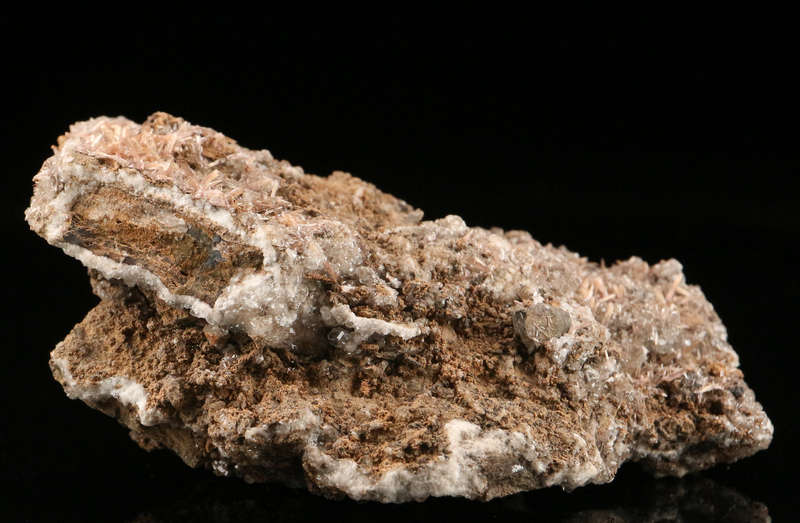 Inesite and Calcite on Matrix, N'Chwaning II, Northern Cape, South Africa