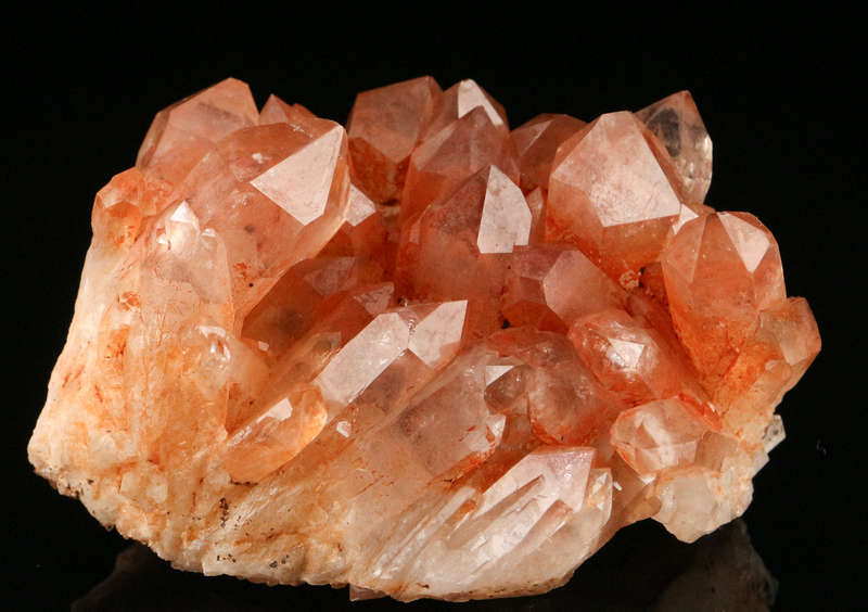 Red Hematite in Quartz Cluster, Orange River Area, Northern Cape, South Africa
